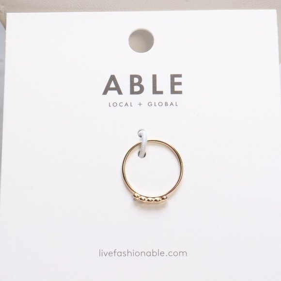 Able Jewelry - Able Gold Tone Selma Five Dot Ring Size 6 $30 New